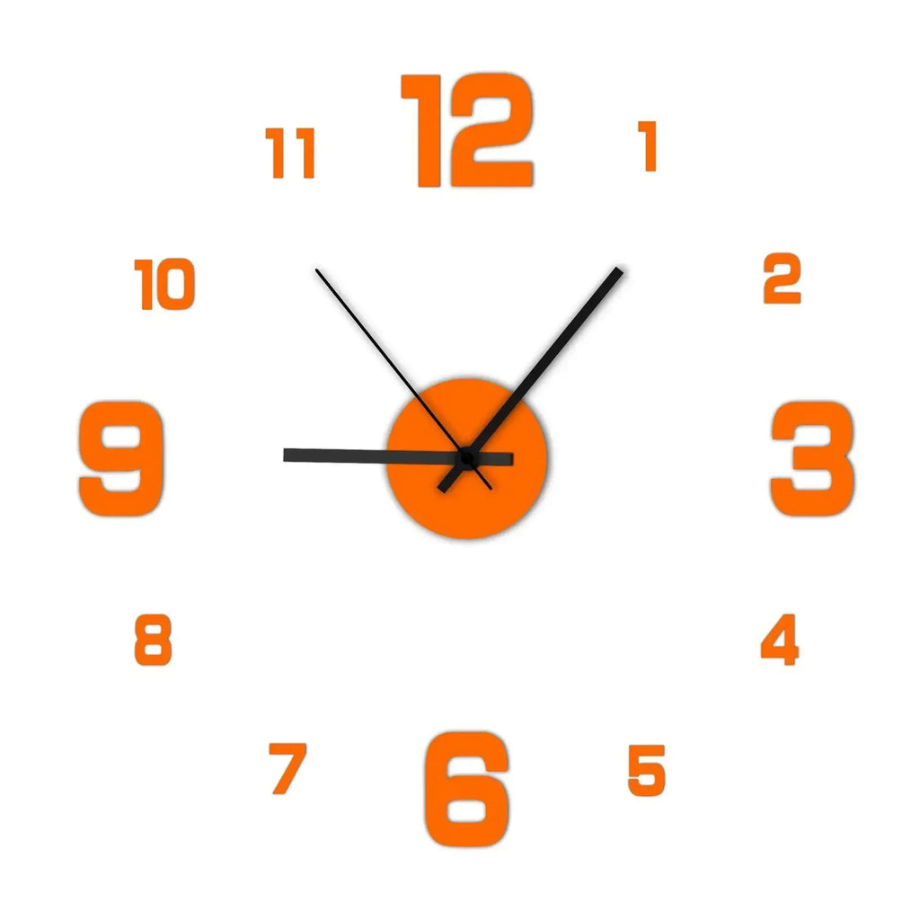Large Acrylic Mirror Wall Clock | Modern Silent Home Decor