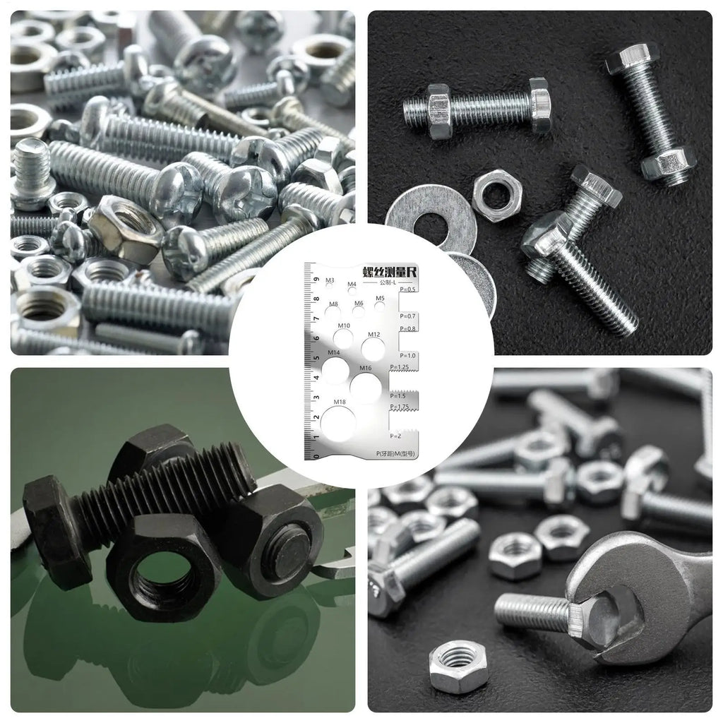 Bolt Thread Checker Measurement Tool Screw Anti-slip Portable