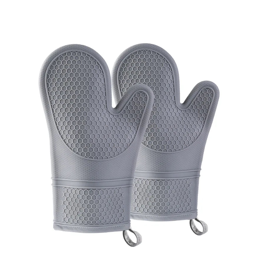 Silicone Oven Mitts 2-Pack | Heat Resistant 500°F, BPA-Free