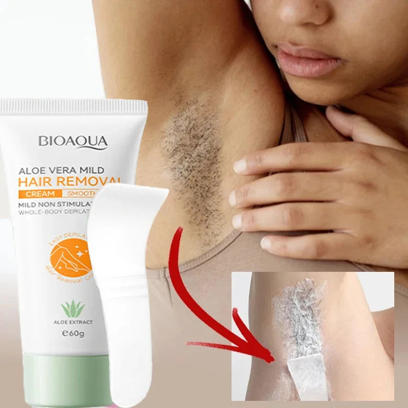 Aloe Vera Hair Removal Cream 60g – Fast, Gentle & Skin-Safe