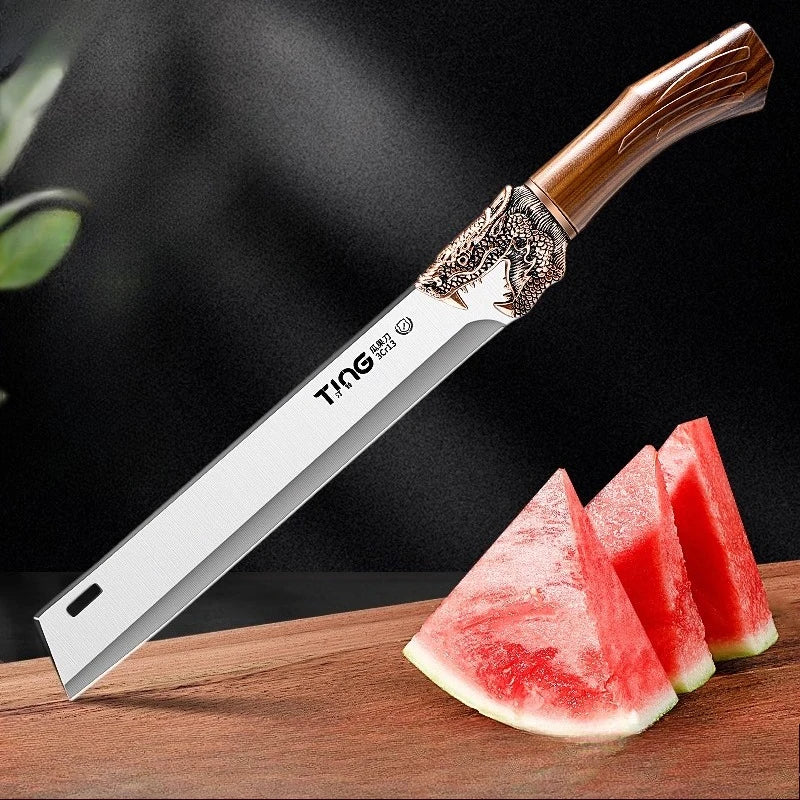 Longquan Ultra-Sharp Stainless Steel Watermelon Fruit Knife