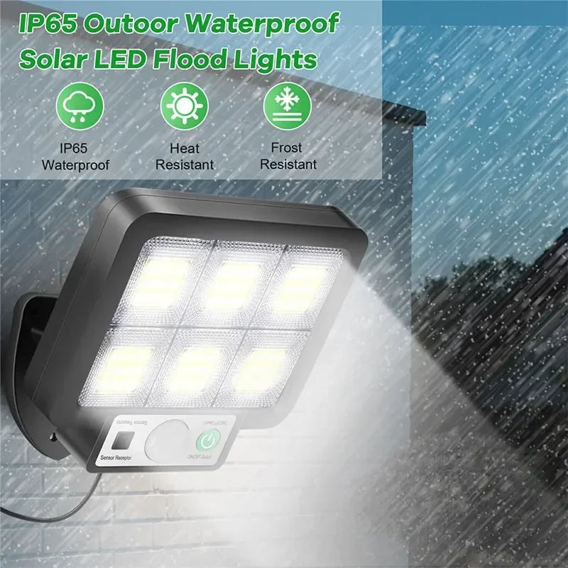 Solar Motion Sensor Wall Light 1000LM LED 3 Modes IP65