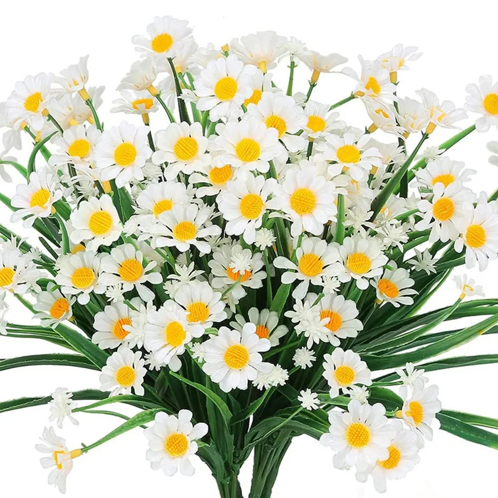 Artificial White Daisy Flower Bouquet DIY Vase Home Garden Living