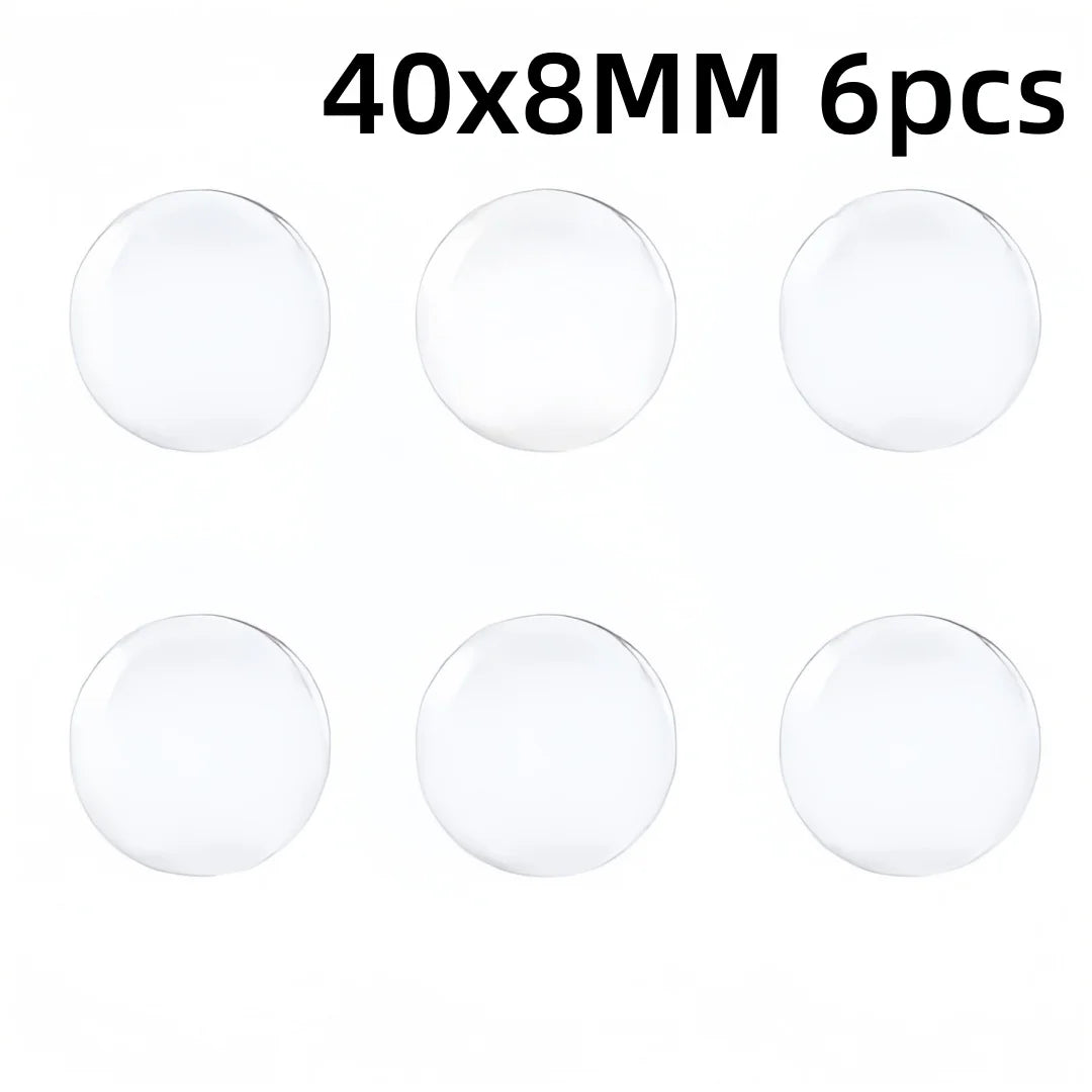 6-Pack Clear PU Door Knob Wall Shield Bumper Protectors