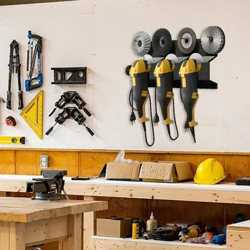 Angle Grinder Wall Mount Storage Rack | Carbon Steel