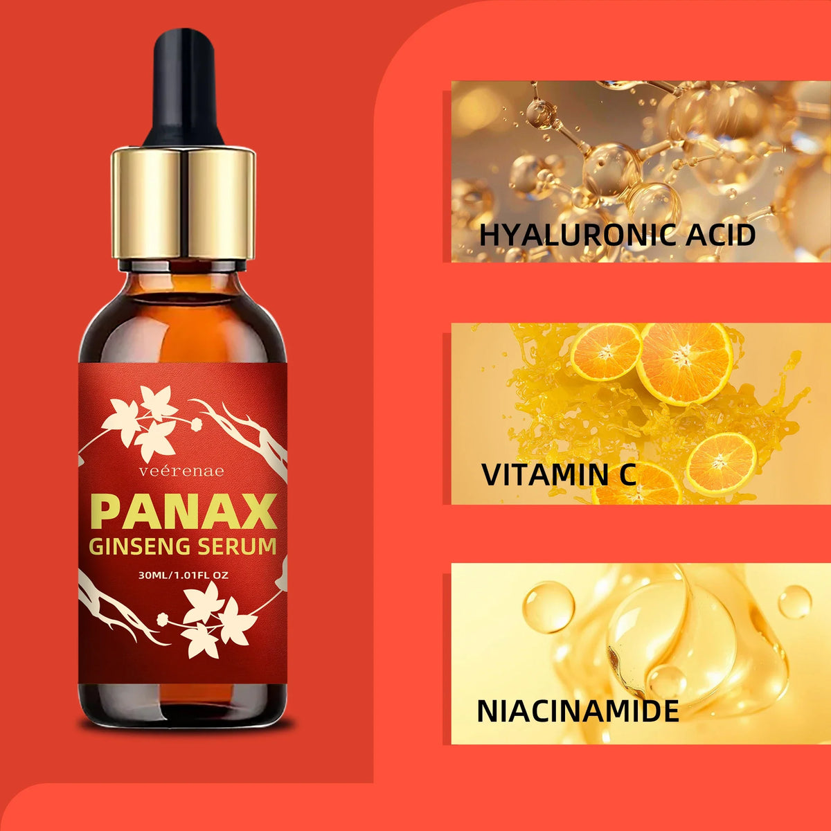veérenae Panax Ginseng Face Serum – Oil-Free Hydrating Serum