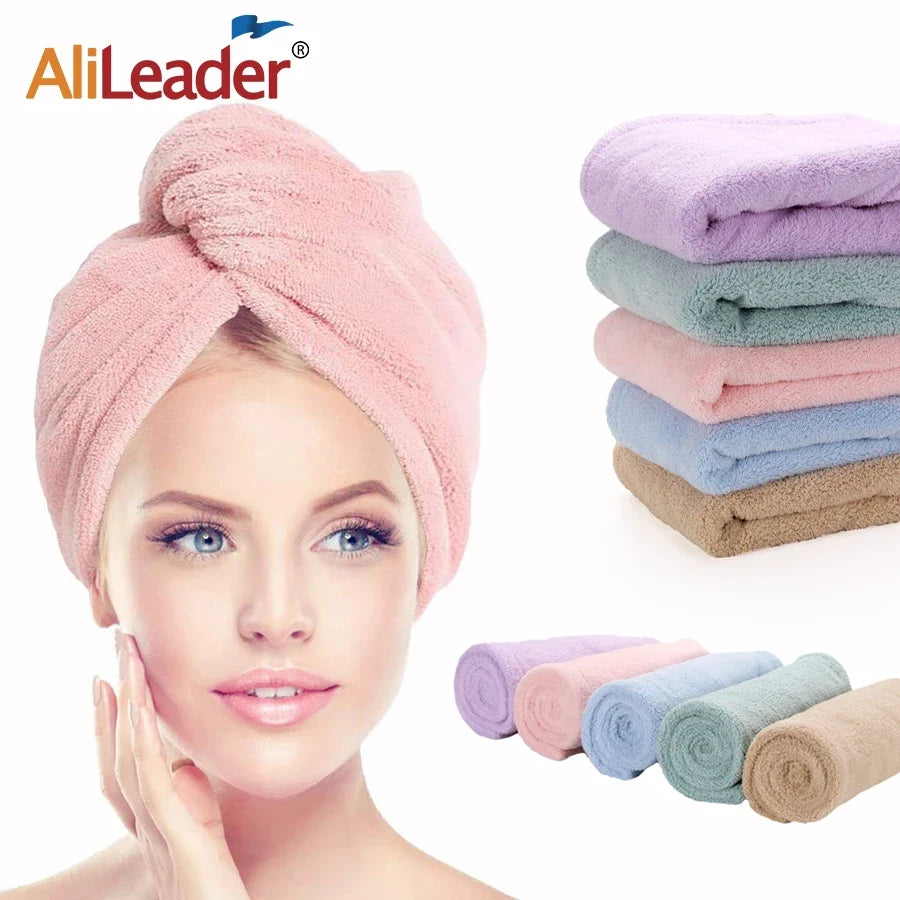 Microfiber Hair Towel Wrap – Quick Dry for Long & Curly Hair