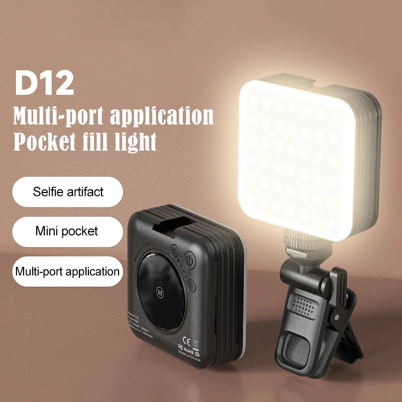 Mobile Phone Fill Light Travel Portable Camera Pocket Full-color RGB