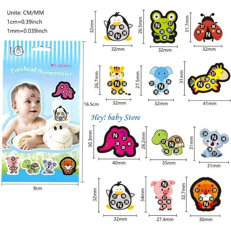 Fever Patch for Kids, Babies & Adults | 6-Pack Thermometer Sticker
