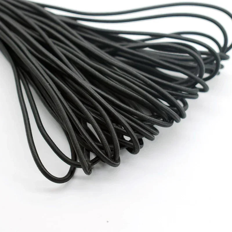 Black Elastic Bands 10M Polyester – Sewing DIY Craft Rope