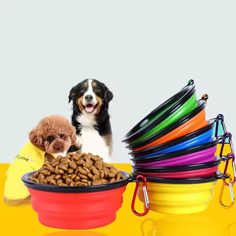 Portable Collapsible Dog Bowl | Foldable TPE Travel Pet Bowl