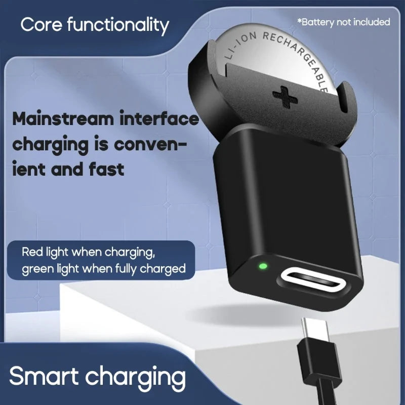 Type-C Lithium Coin Battery Charger – LIR2032 LIR1632 LIR2025
