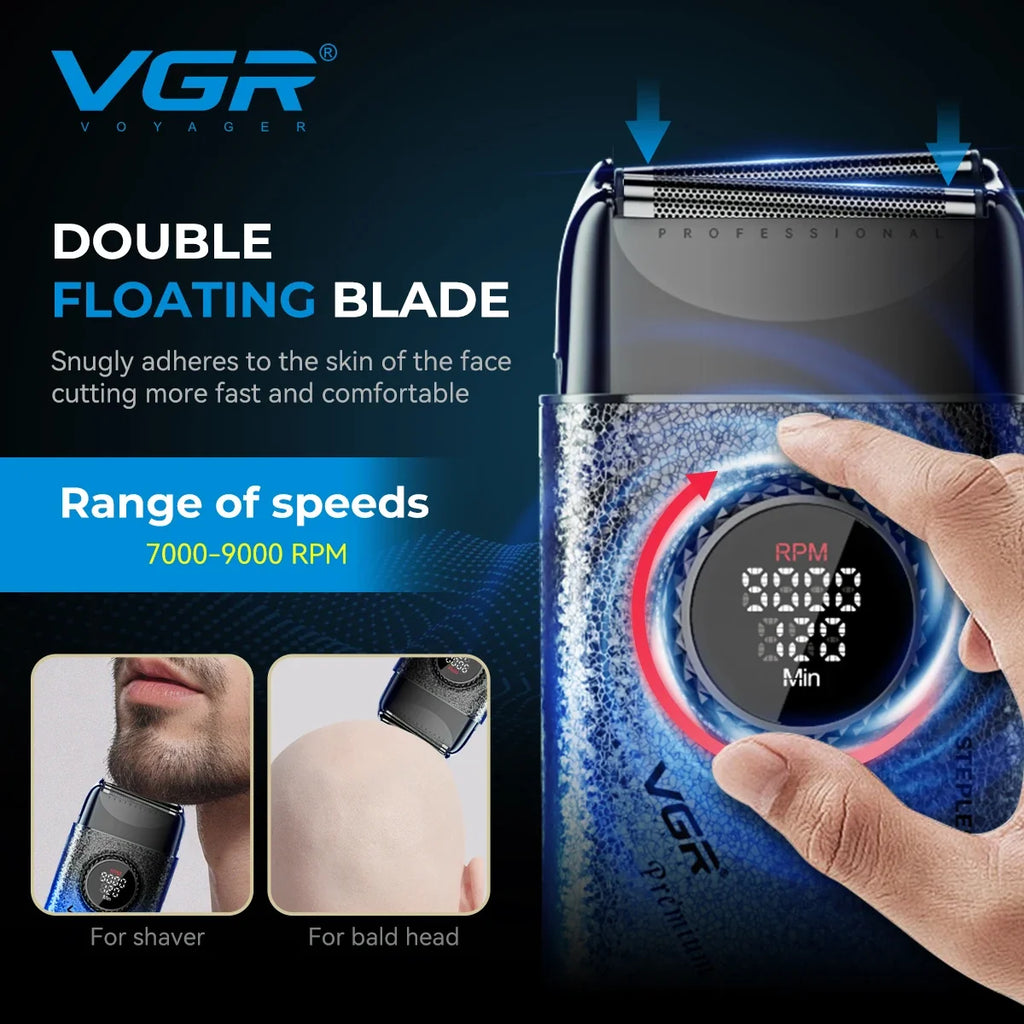 VGR V-377 Electric Shaver | Wet & Dry Cordless Razor