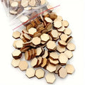 100 Hexagonal Wood Chips – DIY Crafts, Wedding & Party Decor