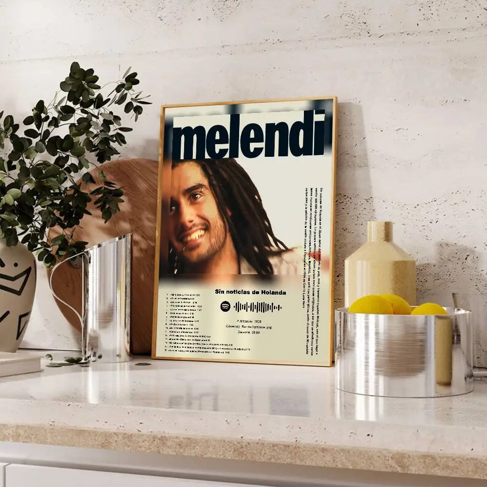 Melendi Singer Wall Poster – Self-Adhesive Waterproof Art Sticker