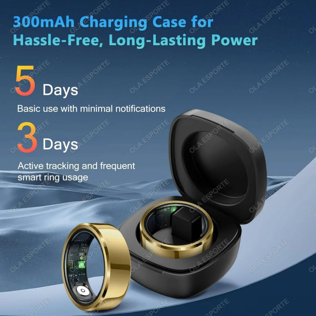 Ola Esporte Smart Ring – Heart Rate, Sleep & SpO2 Monitor