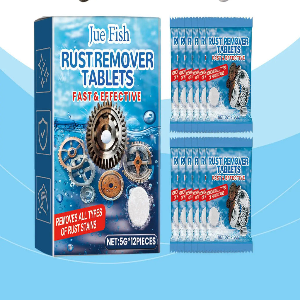 Rust Remover Effervescent Tablets | Metal Cleaning 12 Pack