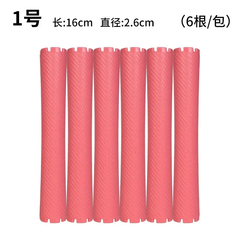DIY Heatless Lengthened Hair Roller Stick Perm Tools Hollow Design