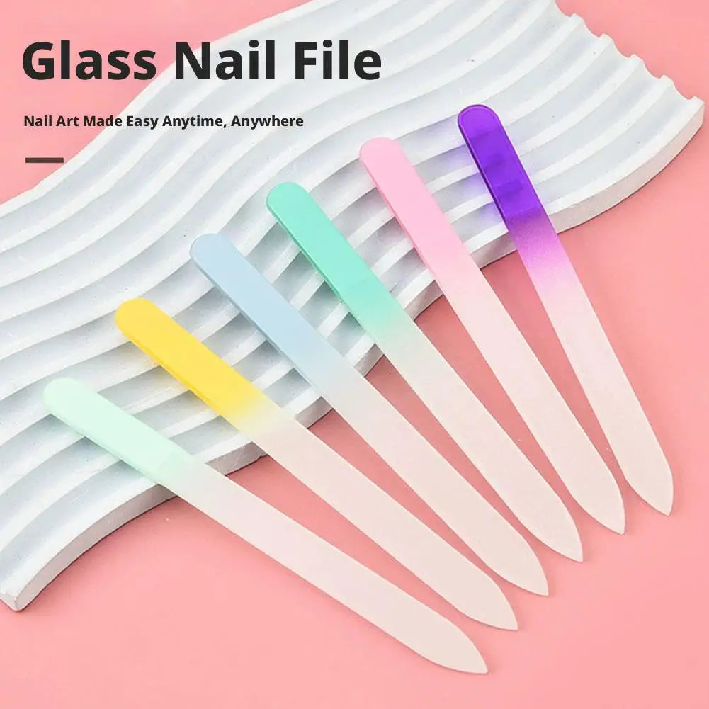 Glass Nail File Double-Sided Crystal Nail File with Case
