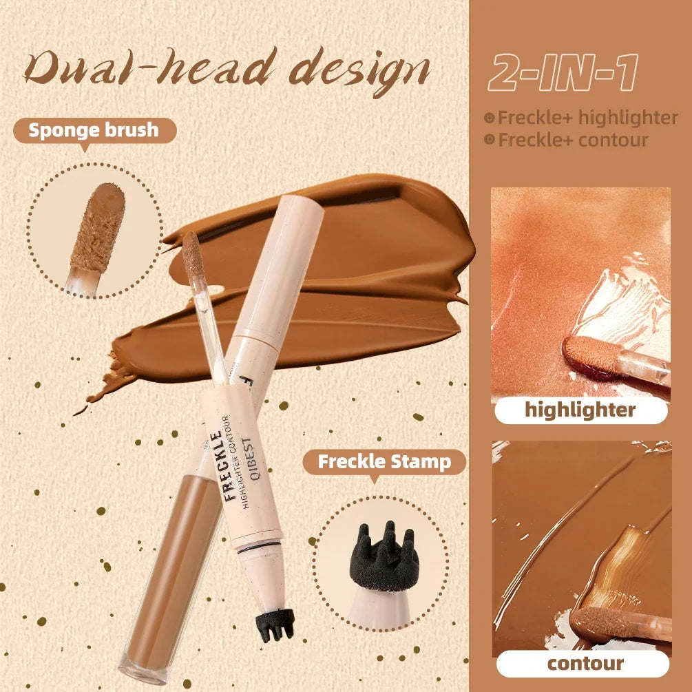 QIBEST 2-in-1 Freckle Pen – Highlight & Contour | All Skin Types