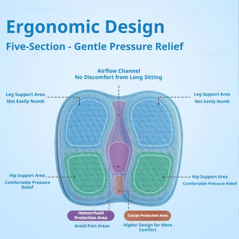 Cooling Gel Seat Cushion – Ergonomic Honeycomb Car & Office Pad