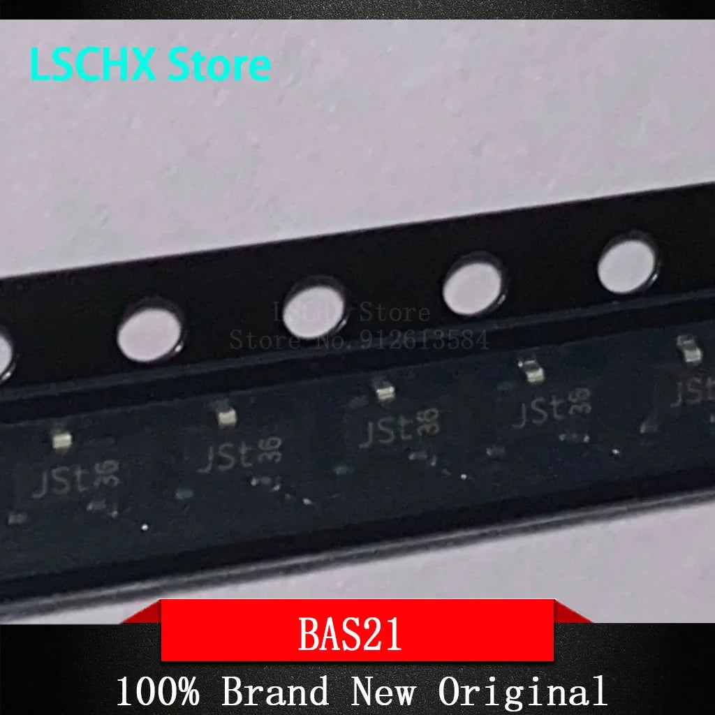 50pcs BAS20 BAS21 BAS29 SOT-23 Switching Diodes – General Purpose