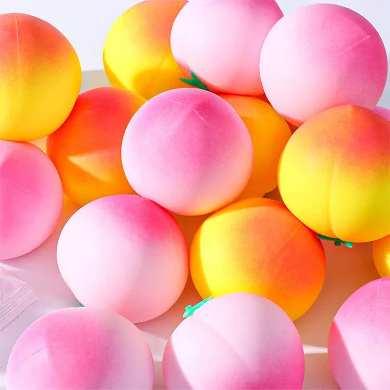 Peach Slow Rising Squeeze Toy – Silicone Sensory Fidget
