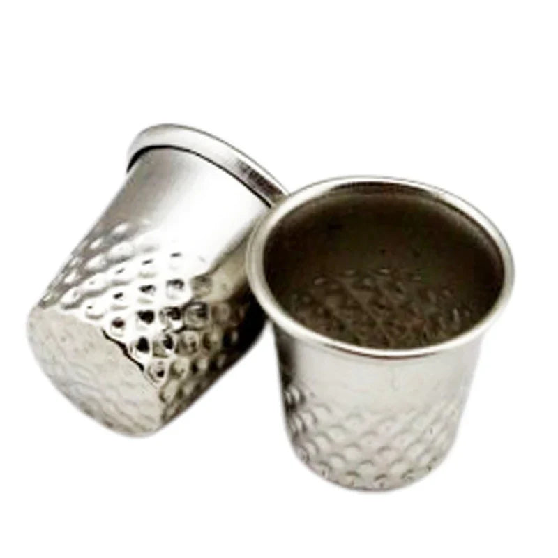 Metal Thimbles Set – Stainless Steel Finger Protectors for Sewing