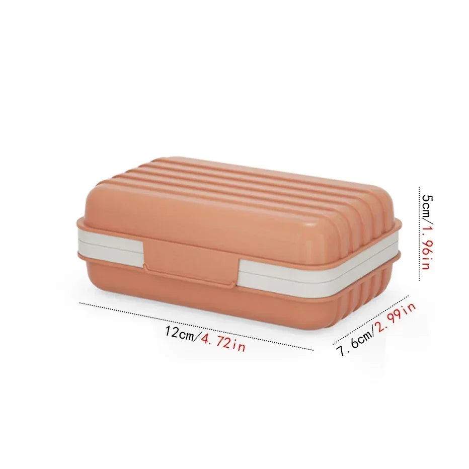 Plastic Soap Dish with Lid | Travel & Home Soap Box 2/3 Pack