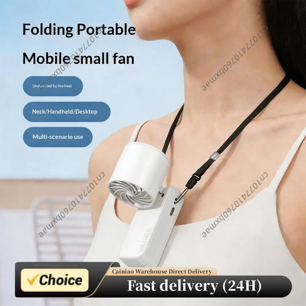 Portable Electric Fan Digital Display Foldable Silent Fans 199 Speed