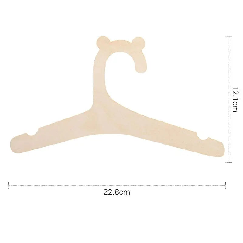 A36T- Baby Creative Hanger Rack Wooden Clothes Home Girls Princess