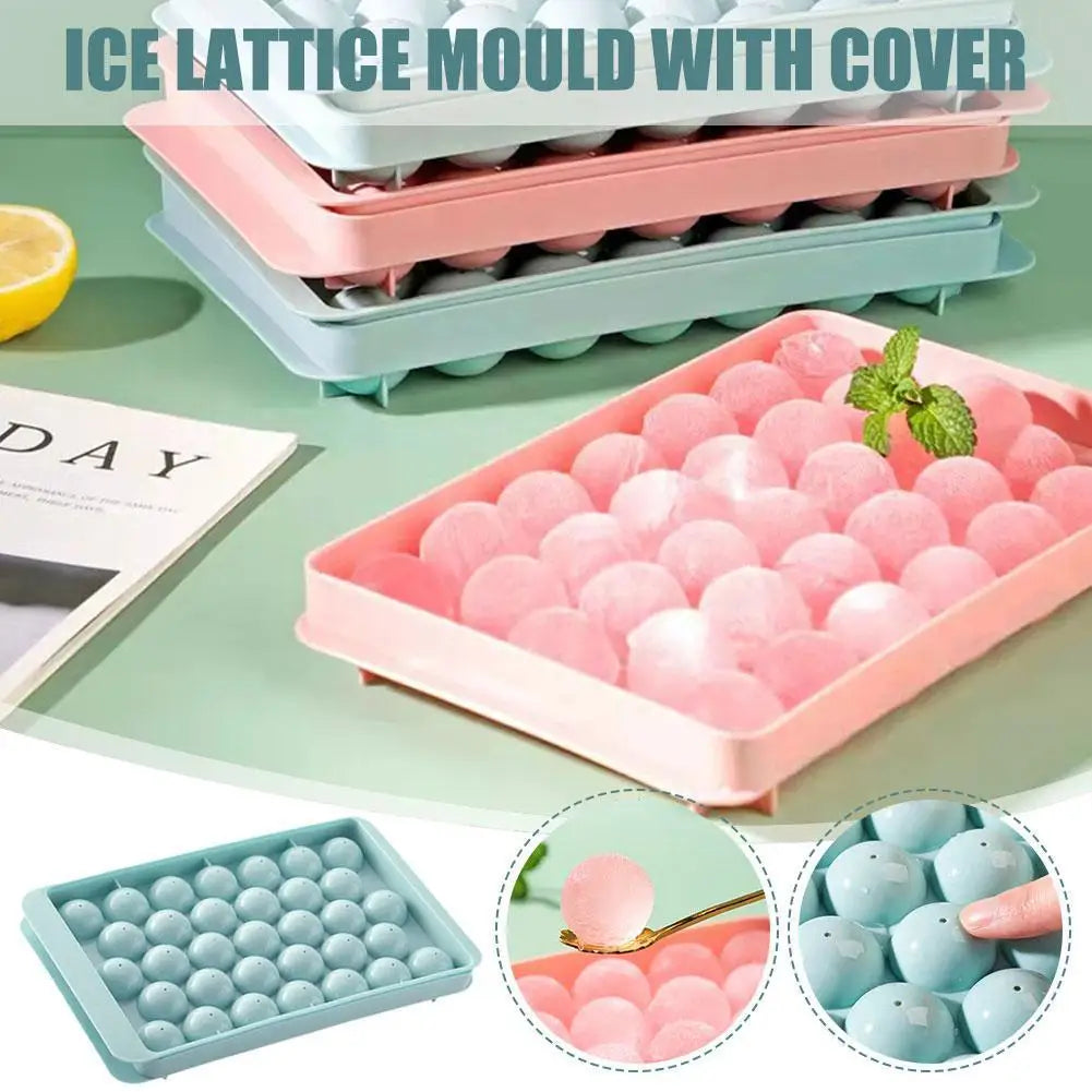 Round Ice Ball Maker Tray – Whiskey Sphere Mold | 2 Colors