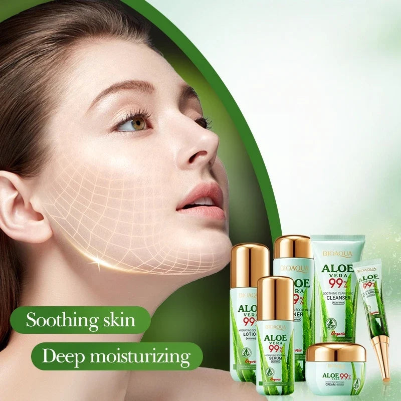 Aloe Vera 6-Piece Skincare Set – Hydrating Daily Routine