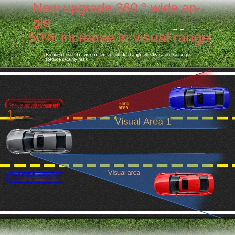 360° Blind Spot Mirror – Wide Angle Convex Adjustable Car Mirror