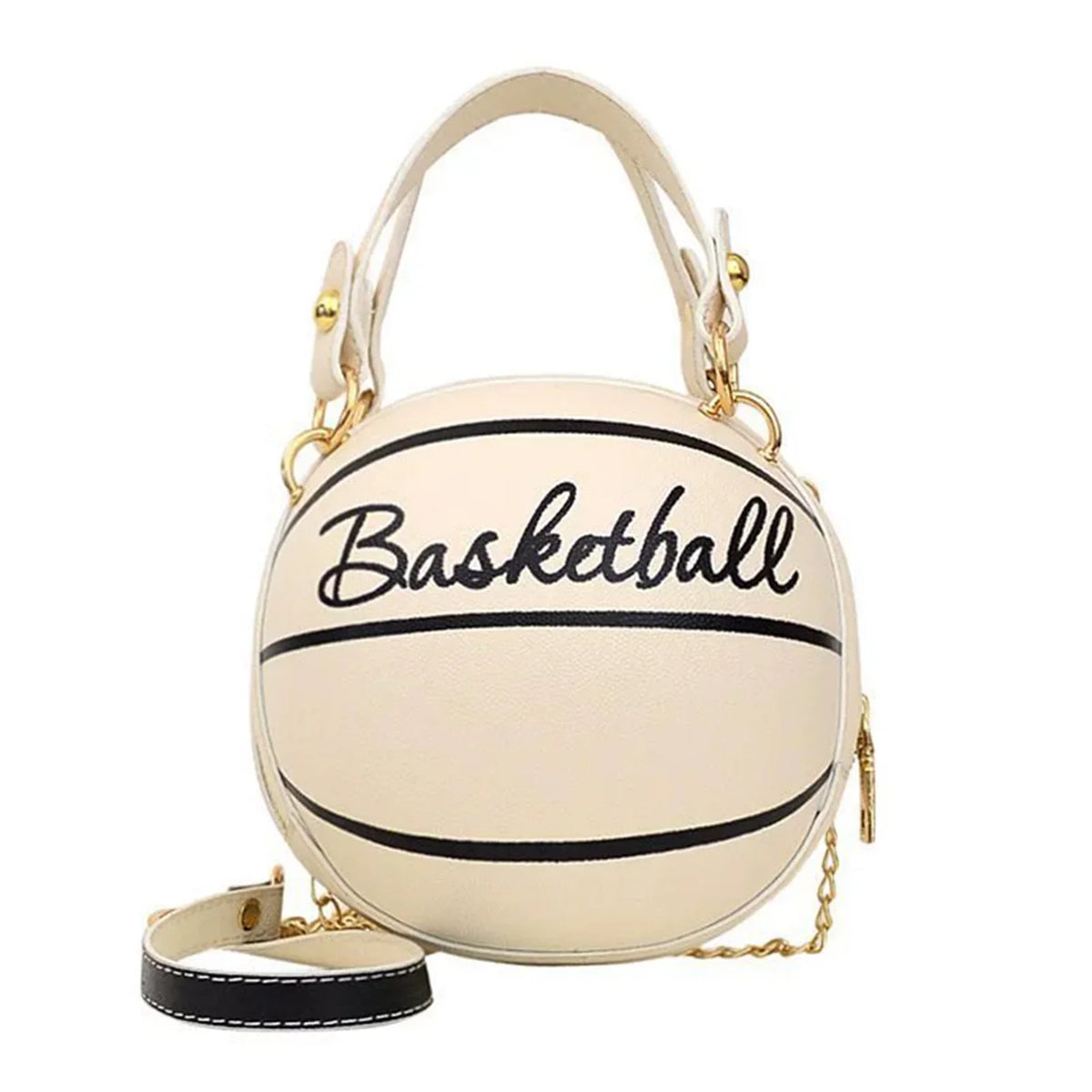 Novelty Basketball Purse – PU Leather Round Shoulder Bag Women