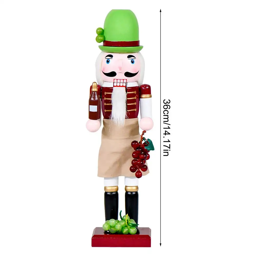 Wooden Nutcracker Christmas Figurine | Winemaker Holiday Décor