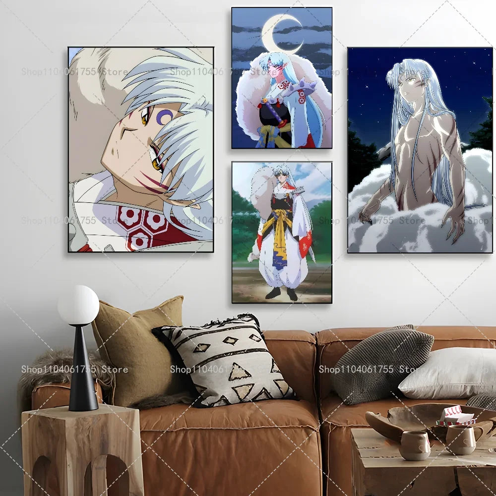 Inuyasha Sesshoumaru Anime Wall Poster Self-Adhesive Sticker