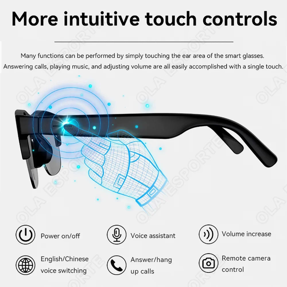 2026 Trending Smart Glasses Wireless Bluetooth Call IP4 Waterproof