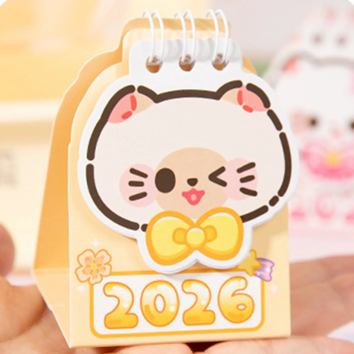 2026 Mini Cat Desktop Calendar – Compact Kitty Daily Planner