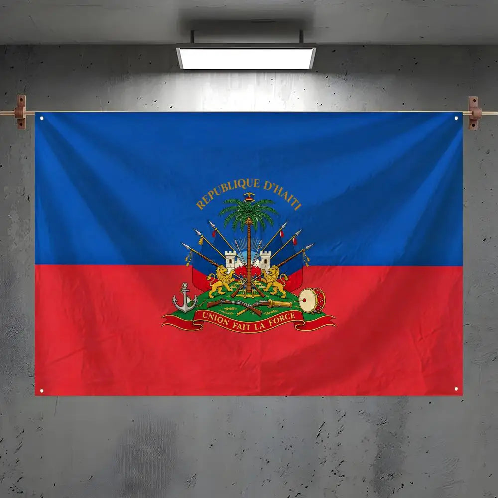 Haiti Flag Banner – Indoor & Outdoor Wall Art Decoration