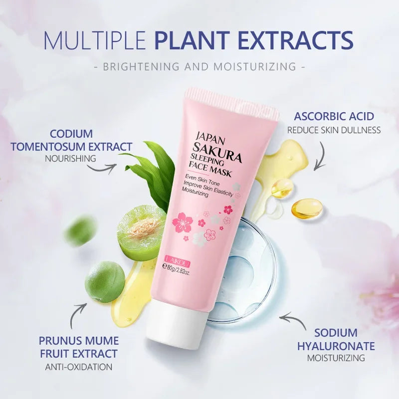 LAIKOU Sakura Sleeping Mask – Hydrating & Brightening 80g