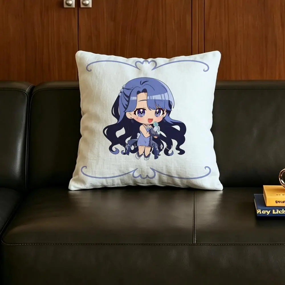 Anime Mermaid Melody Linen Cushion Cover | Sofa & Bedroom Decor