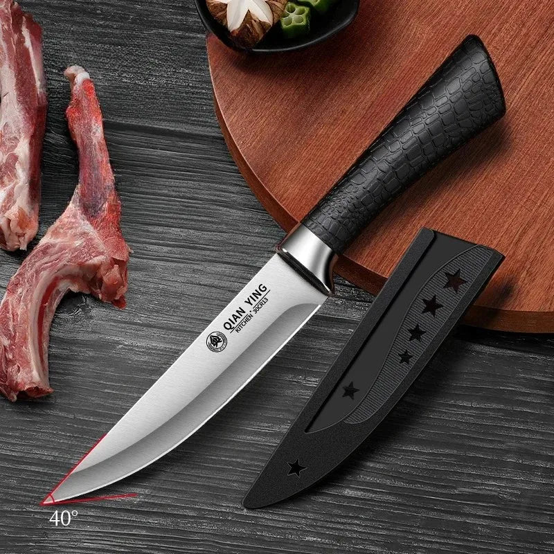 Stainless Steel Boning Knife Set – Sharp Cleaver & Slicer