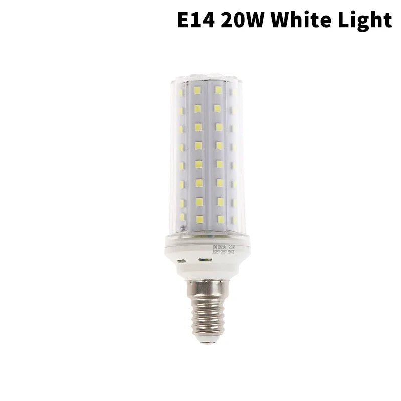 Versatile E27 E14 18W 20W 30W LED Lamp Corn Bulb AC85-265V No Flicker