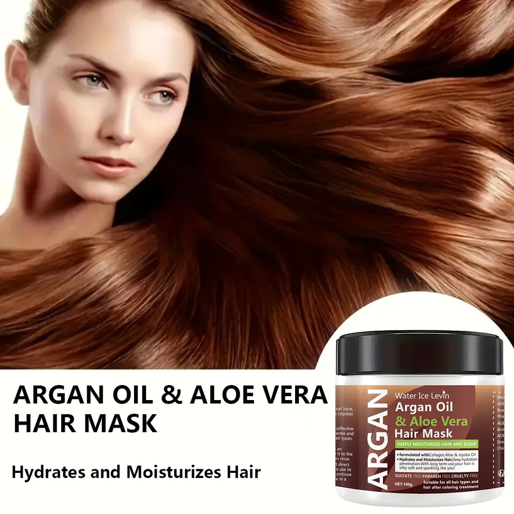 Argan Oil & Aloe Vera Keratin Hair Mask – Repair & Moisturize