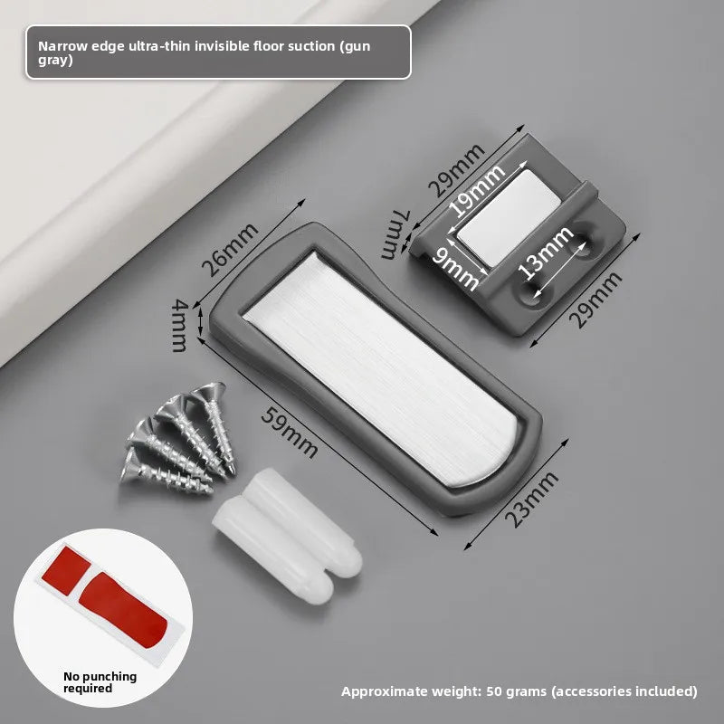 Ultra-Thin Invisible Door Catch for Narrow Frame Glass Doors