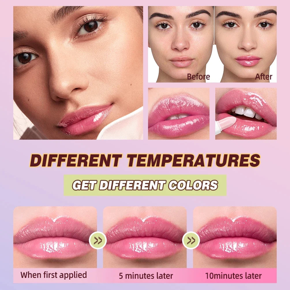 QiBest 3-Piece Color Changing Lip Balm Set | Tinted & Moisturizing