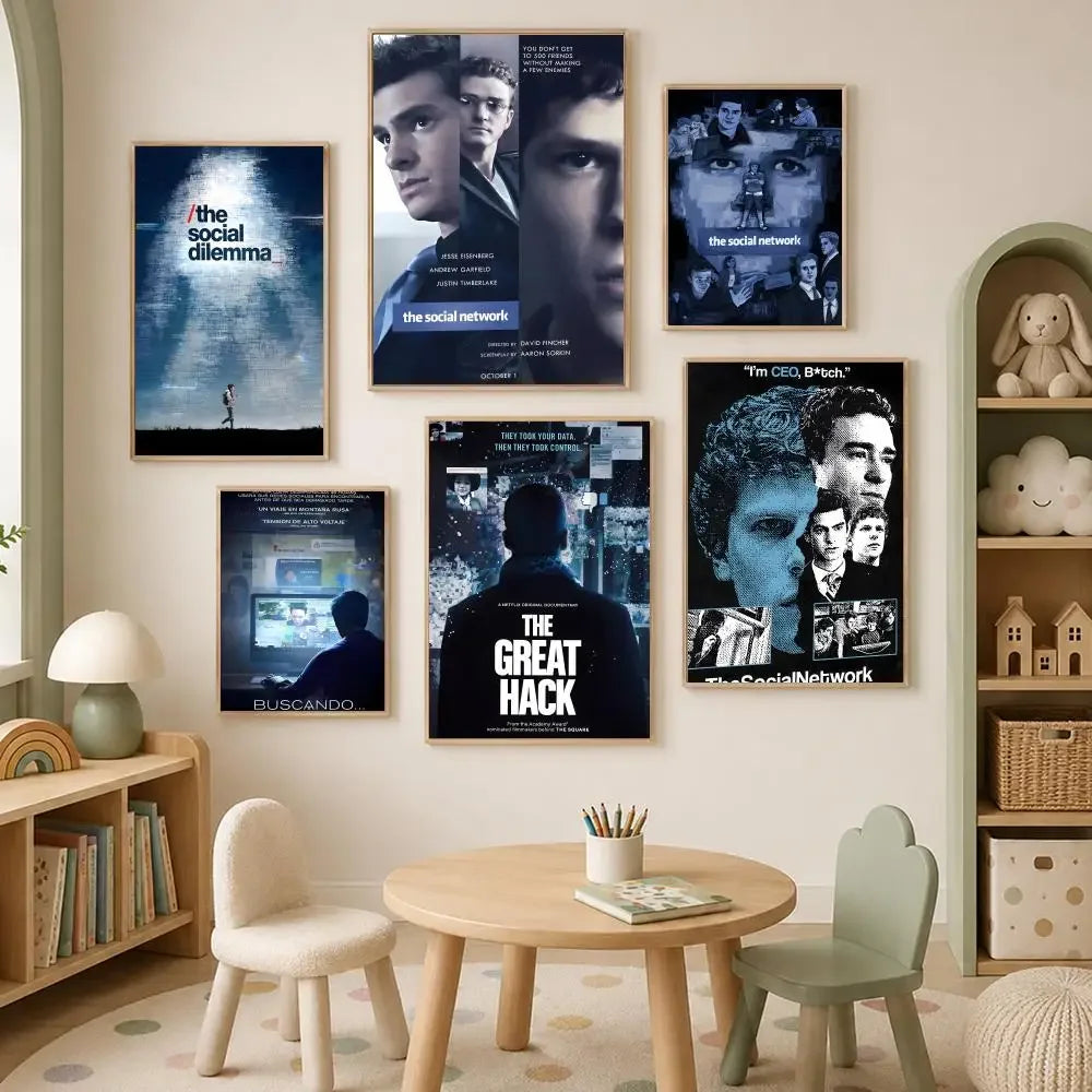The Social Network Movie Poster – HD Self-Stick PVC Wall Art