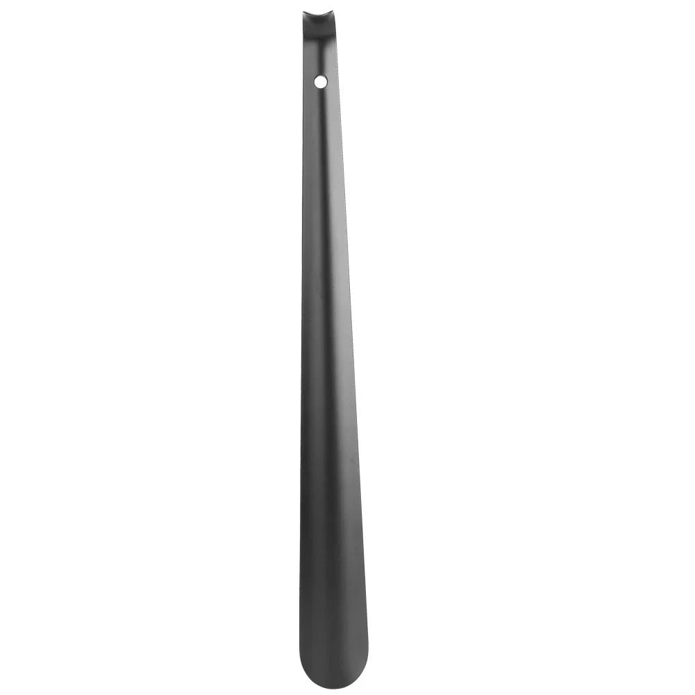 Shoe Helper Portable Stainless Steel Travel Horn Long Handle Black