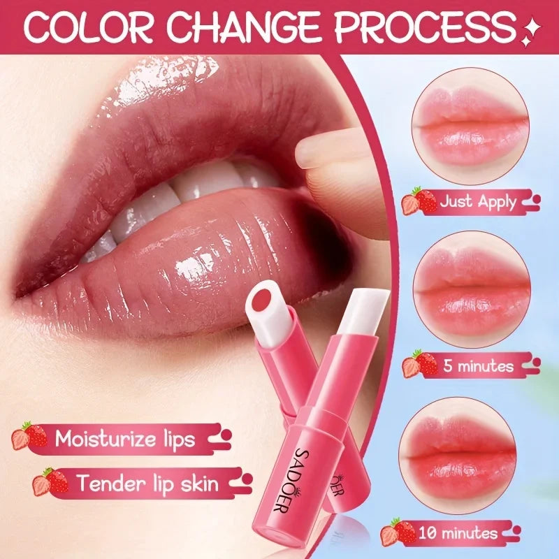 Strawberry Color-Changing Moisturizing Lip Balm 2.5g